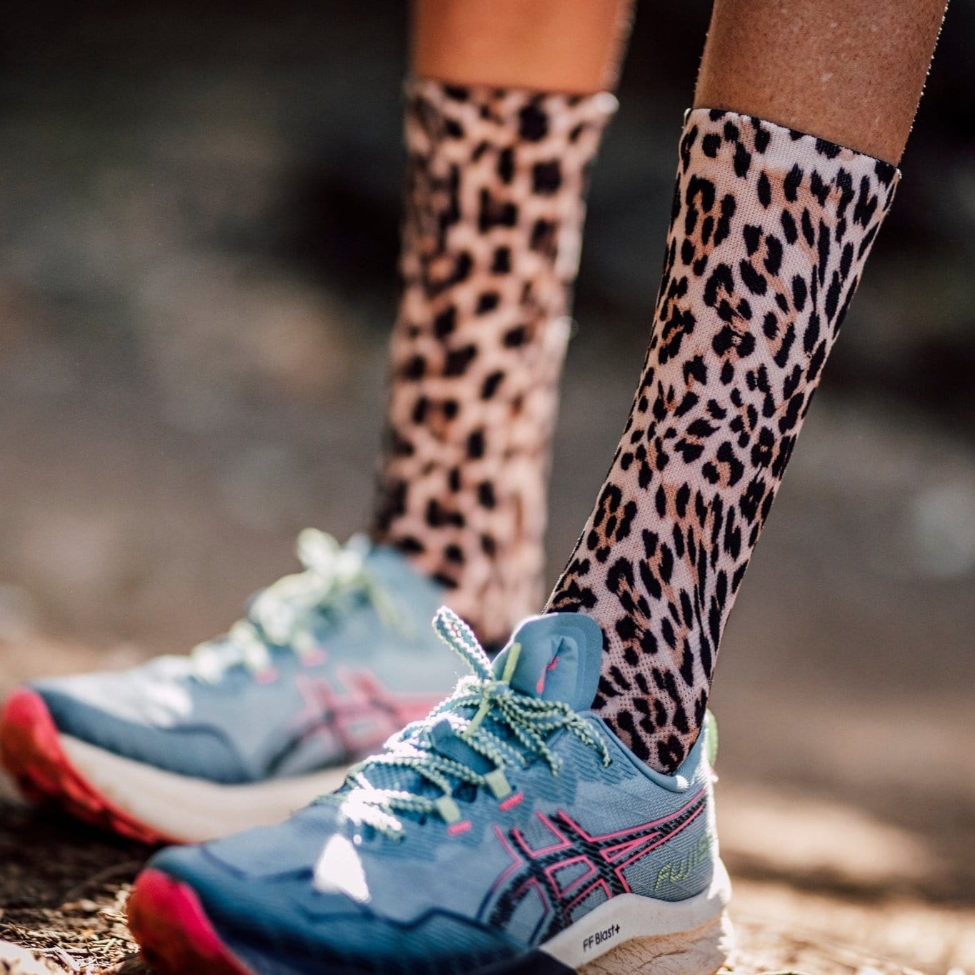 botthms Golden Leopard Socks Crew Socks